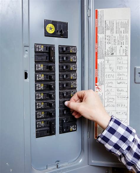 circuit breaker box with electricity bolt|residential electrical panel box.